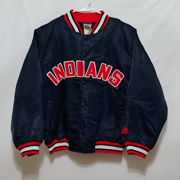 adidas Other - Vintage ADIDAS Cleveland Indians Jacket Chief Wahoo Youth M 10/12